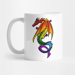 Rainbow LGBT Pride Dragon Mug